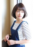 20代30代40代小顔ワンカール前上がりボブ 奈良清水