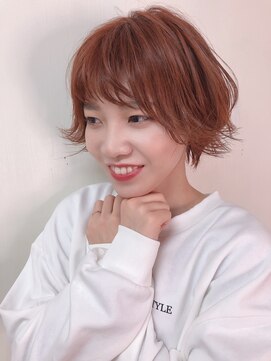 マノンヘアーデザイン(manon hair design..) スキントーンのマンダリンカラー☆インナーカラーも◎