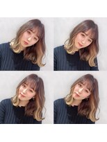 グレープ バイン(GRAPE VINE)&nbsp;ミルクティー色のインナーカラー【Grape vine　新小岩】