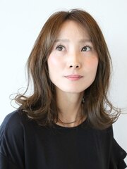 【アキ☆絶妙な前髪バランスで可愛さを残し緩いウェーブで】