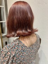 ルチア ヘア ステラ 京都店(Lucia hair stella) ピンクベージュ透け感/くびれボブ