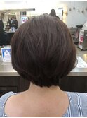 チョコレートカラーショートボブ