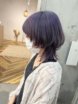 ラニヘアサロン(lani hair salon) ラベンダーカラーの個性派ウルフ