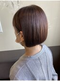 髪質改善トリートメント　/白髪染め×ボブ