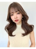 大人かわいいくびれヘア 韓国風顔まわりフェイスレイヤー