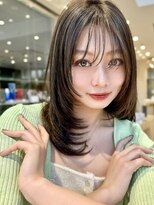 ミンクス渋谷スマートサロン(MINX shibuya smart salon)&nbsp;エアリーロング 美髪 ピンクブラウン 切りっぱなしボブ
