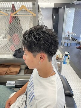 リプレイ 草津店(RIPLAY) ベリーショート/ダークアッシュ/ニュアンスパーマ/韓国マッシュ