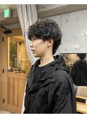 マッシュ/黒髪/くせ毛風パーマ