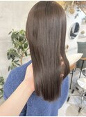 髪質改善カラー×ココアブラウン
