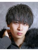ラウンドマッシュソフトツイストパーマメンズツーブロック吉祥寺