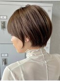 30代40代大人女性/前髪ありショートボブ/ショートヘア/髪質改善