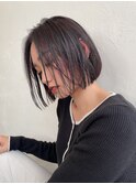 Rumor/ダークトーン/ブラックカラー/ミニボブ/ショート/