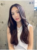 【大人ロングレイヤー×柔らかブラウン】艶感ナチュラルウェーブ