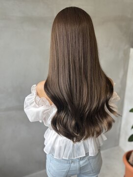 ヘアーサロンウル(hair salon ulu) ブリーチなしオリーブベージュ