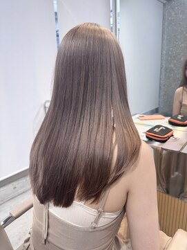 サンク 原宿 表参道(cinq) ★ブリーチカラーハイトーンカラーヘーゼルグレージュカラー韓国