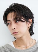 原宿ルーズパーマスパイラルパーマメンズカットセンターパート