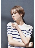 大人可愛い20代30代40代黒髪前下がりショートボブ丸みショート◎