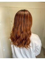 ロッカ(ROCCA)&nbsp;ピンクベージュこなれオレンジウェーブロング