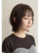 オルク 札幌大通(Orque)&nbsp;フェイスレイヤー/切りっぱなし外ハネボブ/縮毛矯正/美髪