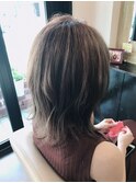 アッシュブラウン☆くびれミディ外ハネボブｂｙERINA