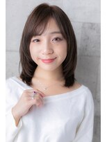 アッシュ ヘアーメイク 桐生(ash hair×make) 大人可愛い上品ベージュ×レイヤーミディ