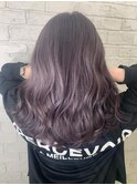 ラベンダーグレージュ抜け感ヘアパープルカラーブリーチ池袋6147