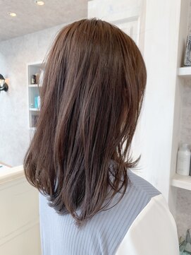 キャアリー(Caary) 福山市美容室Caary人気  小顔効果顔周りレイヤーくすみパープル