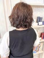キャアリー(Caary)&nbsp;福山市美容室Caary 厚みボブ  簡単スタイリングウェーブパーマ