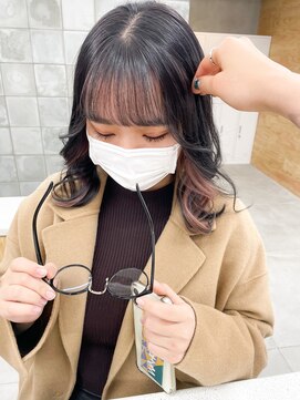 トゥコ(tuco) インナーカラーピンクカラー薄ピンクフェイスフレーミング