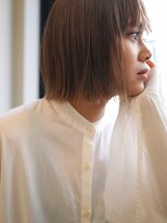 ヌース(NOUS)&nbsp;切りっぱなしボブ/ベージュカラー/ヘッドスパ/薬院天神今泉警固