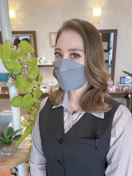 ヘアメイク ミチ 富田店(HAIRMAKE MICHI) 【MICHI 富田店　古作蓮】ヨシンモリ　かきあげミディアム