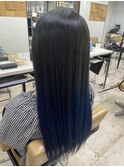 イメチェングラデーションカラーネイビー練馬所沢ひばりヶ丘