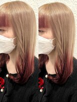 ネオリーブカップ 町田店(Neolive capu)&nbsp;ブランドベージュ×チェリーレッドカラー【町田/暖色/ブリーチ