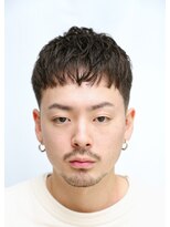 カーウォッシュバーバー(CARWASH BARBER)&nbsp;アッシュブラックマッシュパーマウルフ爽やかカルマパーマ 45