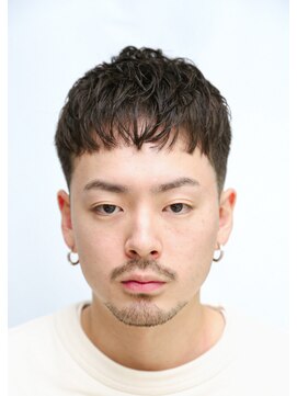 カーウォッシュバーバー(CARWASH BARBER) アッシュブラックマッシュパーマウルフ爽やかカルマパーマ 45