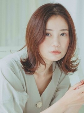 ディバイン ティエドゥール お花茶屋(divine tiedeur) 外ハネミディヘアスタイル