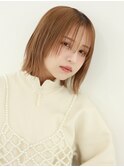 【tetote三宮shuri】レイヤーボブ　ミルクティー　ウザバング