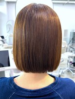 セル(CELL)&nbsp;酸性縮毛矯正　ボブ　ナチュラルブラウン　酸性ストレート
