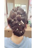 編み込みヘアーセット