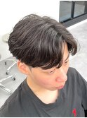 guest snap　ショートセンターパート×ニュアンスパーマ