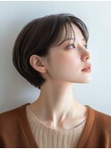 20代30代40代ナチュラル耳掛けベリーショートスタイル