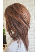ロングウルフ×イノアカラーベージュ/30代40代50代60代