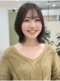 ナチュラルボブ/大人ショートボブ/前髪あり/20代30代