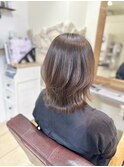 髪質改善トリートメント絹髪縮毛矯正前髪レイヤウルフーカット