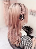 編み込みスタイル