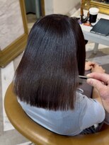 ロンドアベニール 北千住(Lond avenir)&nbsp;ブリーチなしチェリーブラウン髪質改善縮毛矯正酸性ストレート