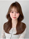 艶感美髪前髪うるツヤ大人可愛いモテ髪結べるボブ暗めカラー