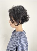 パーマ風ミニボブ