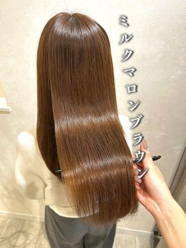 アッシュ 八王子店(Ash) ミルクマロンブラウン/髪質改善カラー/艶髪
