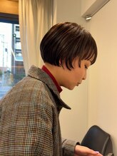 ウイ バイ ファースト 北四番丁店(u'i by first)&nbsp;コンパクトミニボブ×オリーブグレージュ